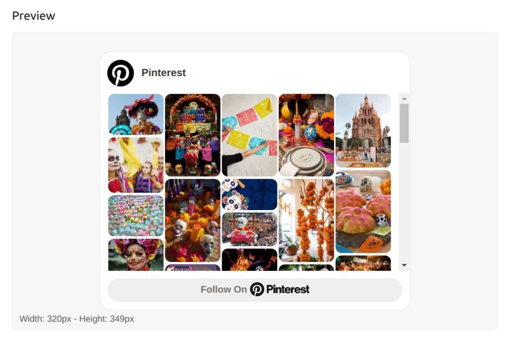 Pinterest-widget
